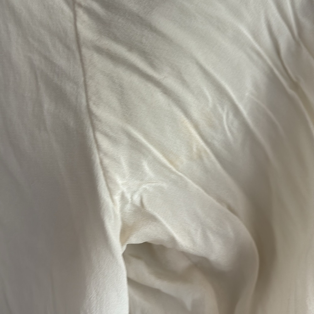 Equipment cream sheer long-sleeve 100% silk top - Picture 4 of 8